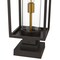 Z-Lite Dunbroch 1 Light Outdoor Pier Mounted Fixture, Deep Bronze + Outdoor Brass & Clear 584PHMS-SQPM-DBZ - alternate 7